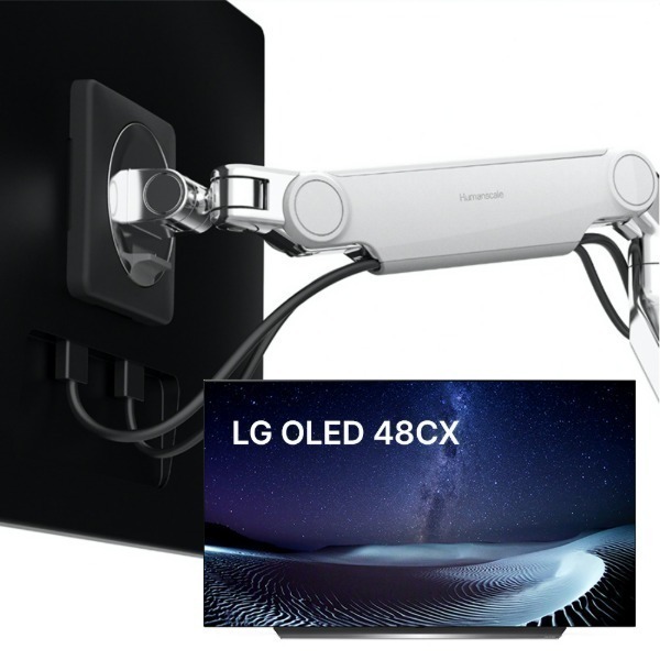 휴먼스케일 모니터암 M10(Single) &amp; LG OLED 48인치 OLED48CXKNB 프로모션